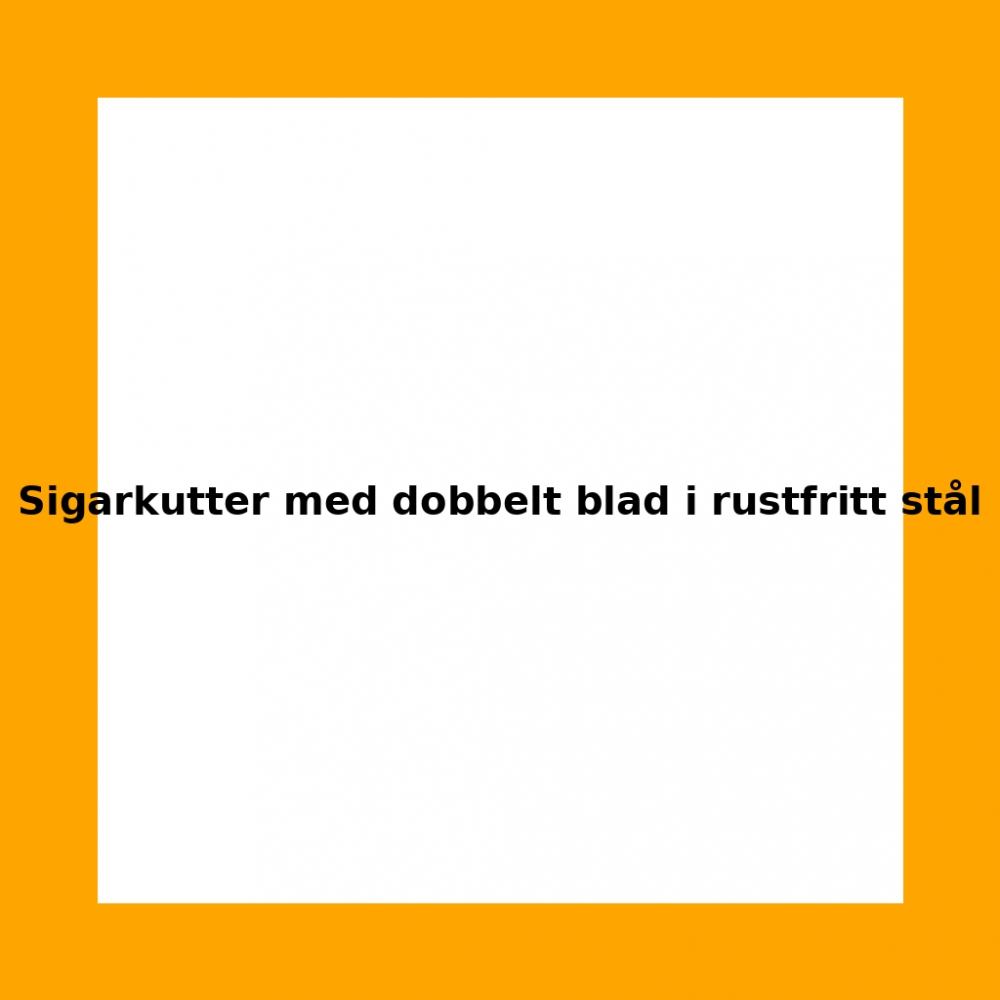 Sigarkutter i elegant giljotindesign med doble blader for presise og rene kutt. Enkel å bruke, passer både til små og store sigarer. Laget av polert, rustfritt stål av høy kvalitet.